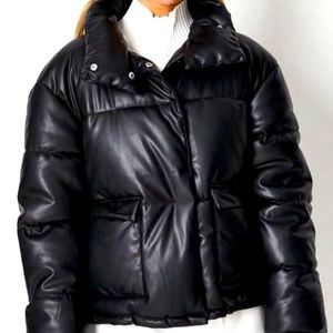 Missguided Faux Leather Puffer